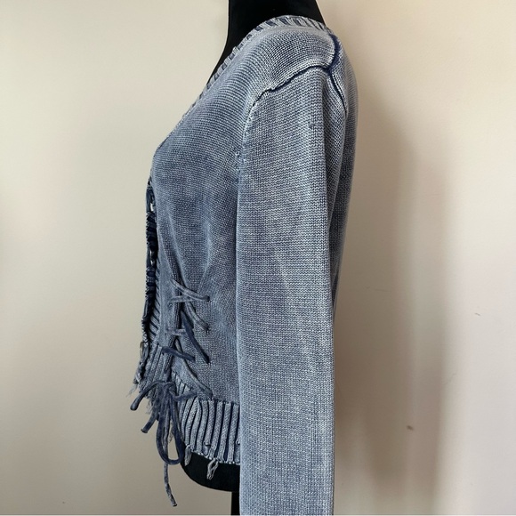 Mystree Washed Button Down Cardigan - Picture 8 of 11